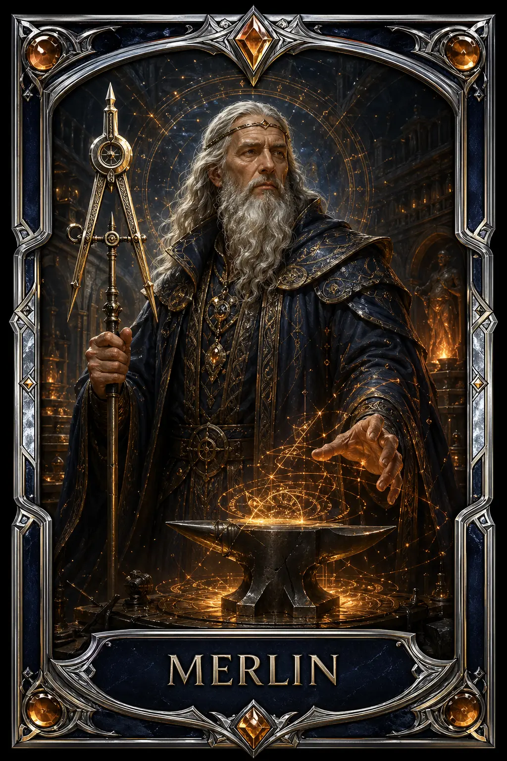 Merlin collectible agent card artwork