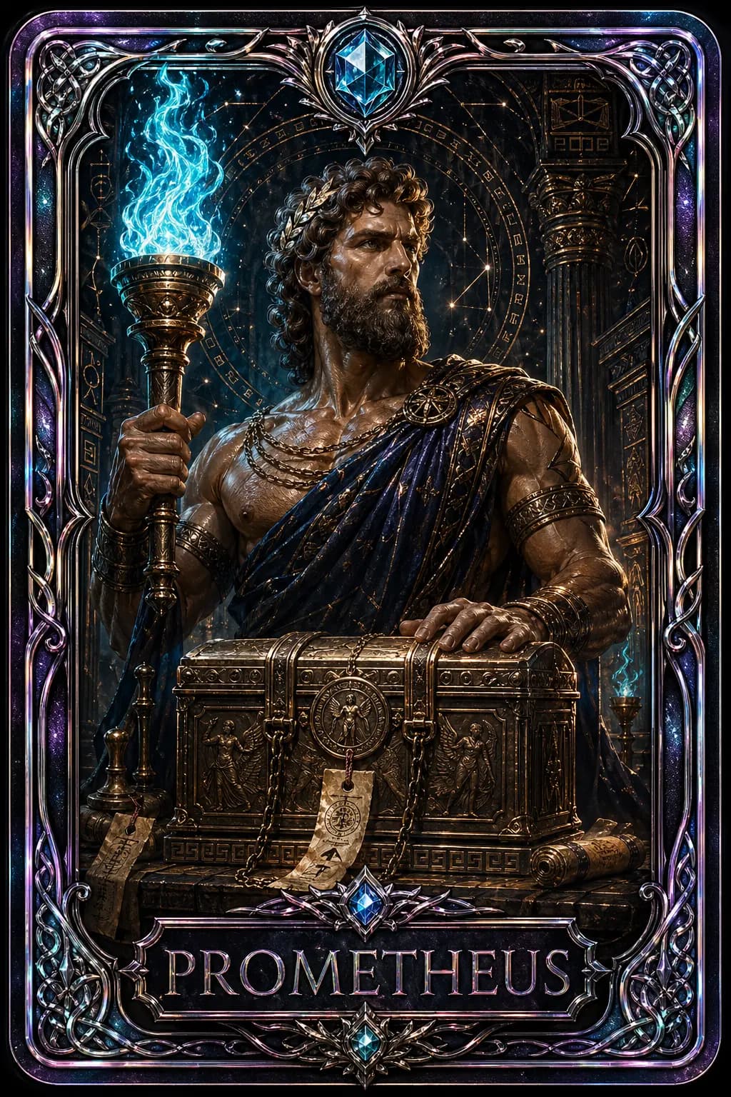 Prometheus collectible agent card artwork