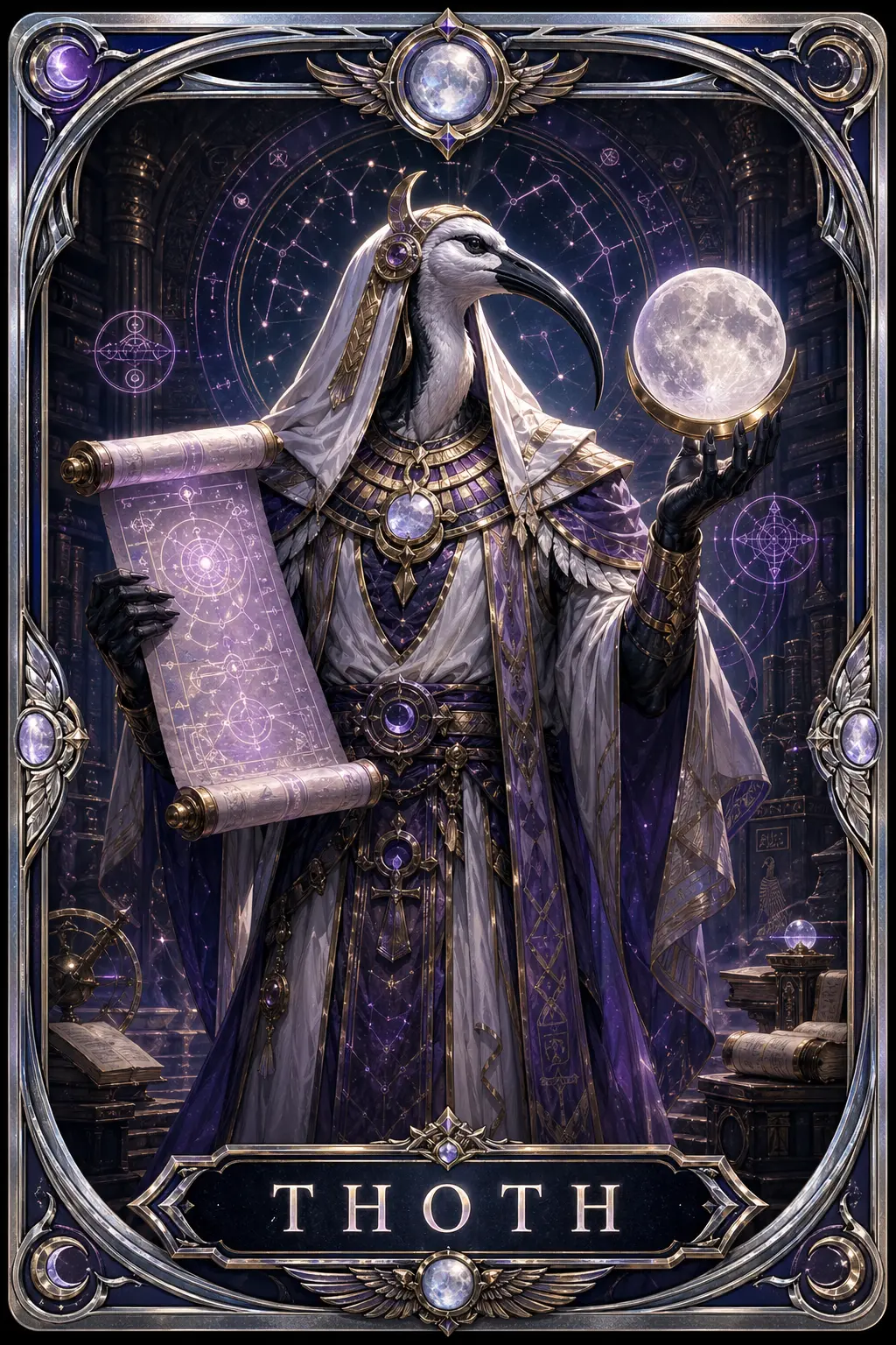 Thoth collectible agent card artwork